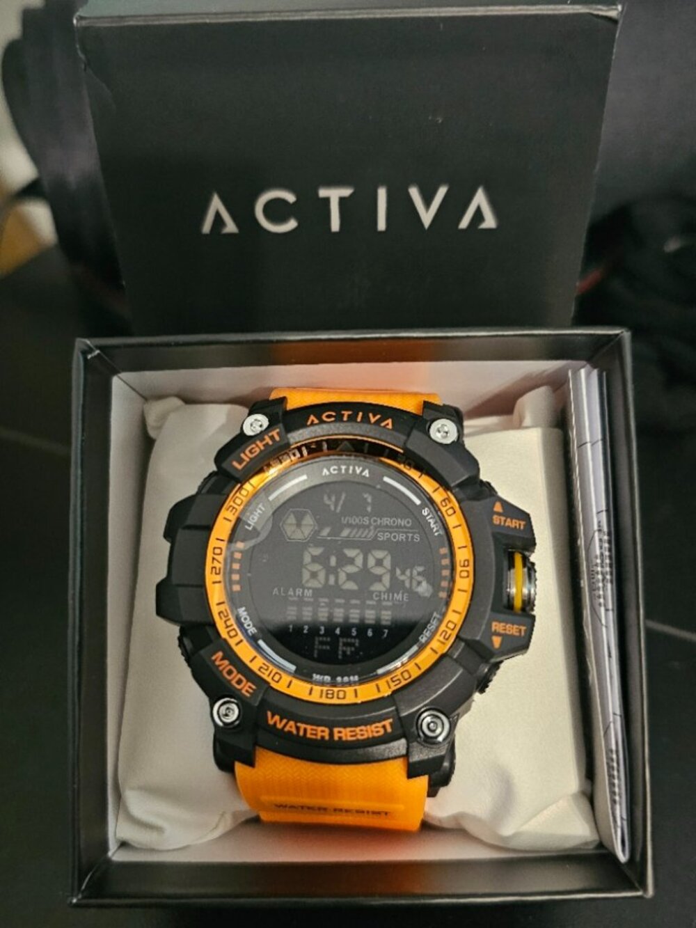 NIB Activa Strike X Invicta Men's Digital Watch Orange ACW8020-005